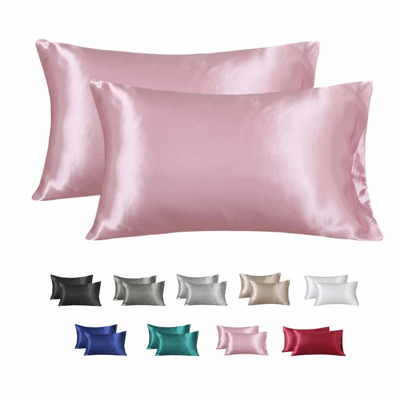  Silk Pillowcase Pillow Cover Silky Satin Hair Beauty Pillowcase Comfortable Pillow Case Home Decor Pillow Covers