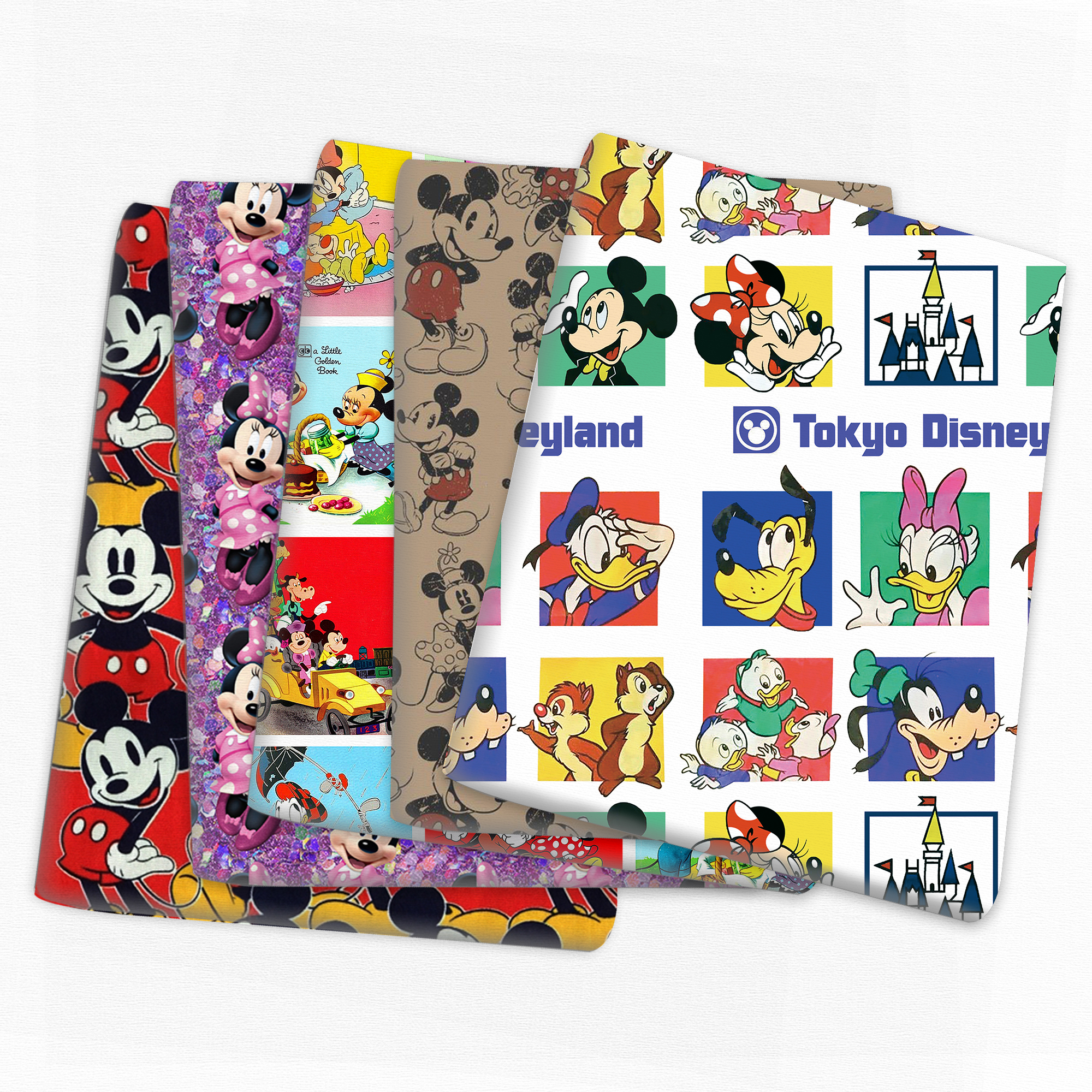 Disney Mickey Minnie 50*145cm Polyester Cotton Fabric Sewing Quilting Fabric Needlework Material DIY Cloth Handmade