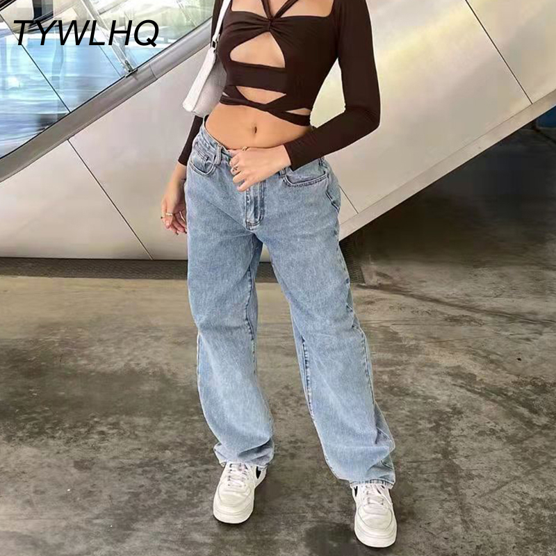 Low Rise Jeans Women Baggy Jeans   Straight Leg Pants Y2k Denim Trousers Blue Vintage Mom Loose Low Waist Jeans