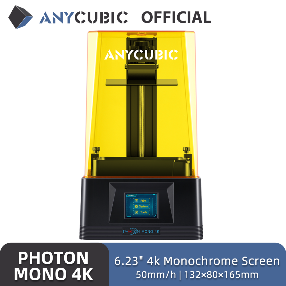 ANYCUBIC Pon Mono 4K LCD UV Resin 3D Printer High-Speed 3D Printing 6.23" 4K Monochrome Screen 132*80*165mm Printing Size