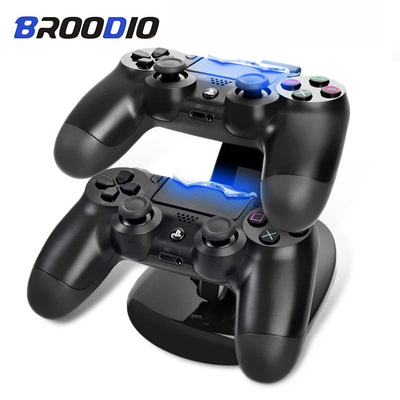 Dual USB ps 4 Charging Stand Station Cradle PS4 Controller Charger Dock LED For Sony Playstation 4 PS4 / PS4 Pro Slim Controller