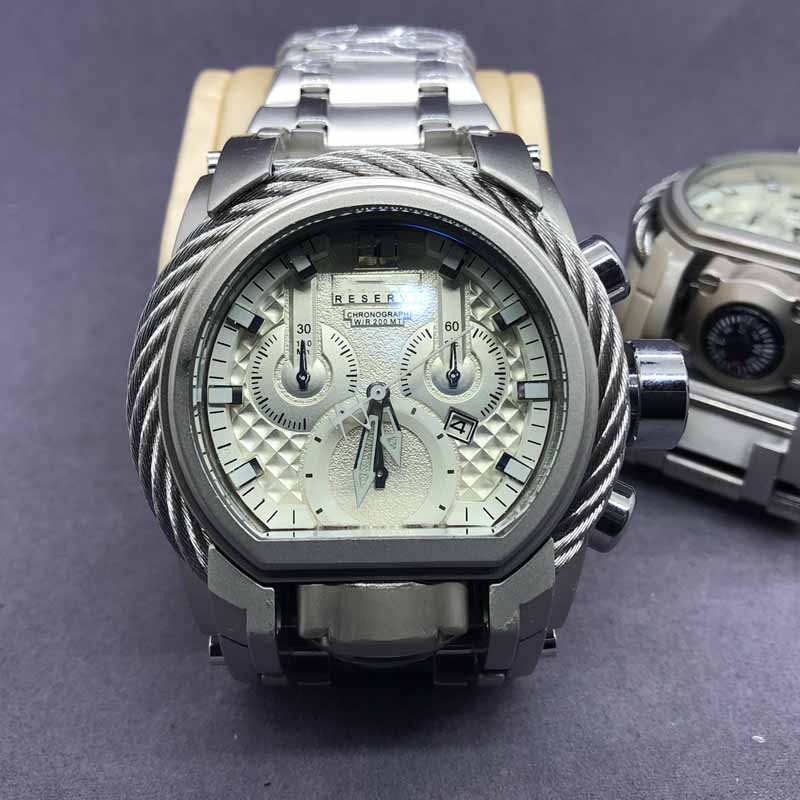 Classic Mens Sports Quartz Watch Large Dial Simple 3 Hands Working Stainless Steel Strap Undefeated Dropshipping reloj de hombr