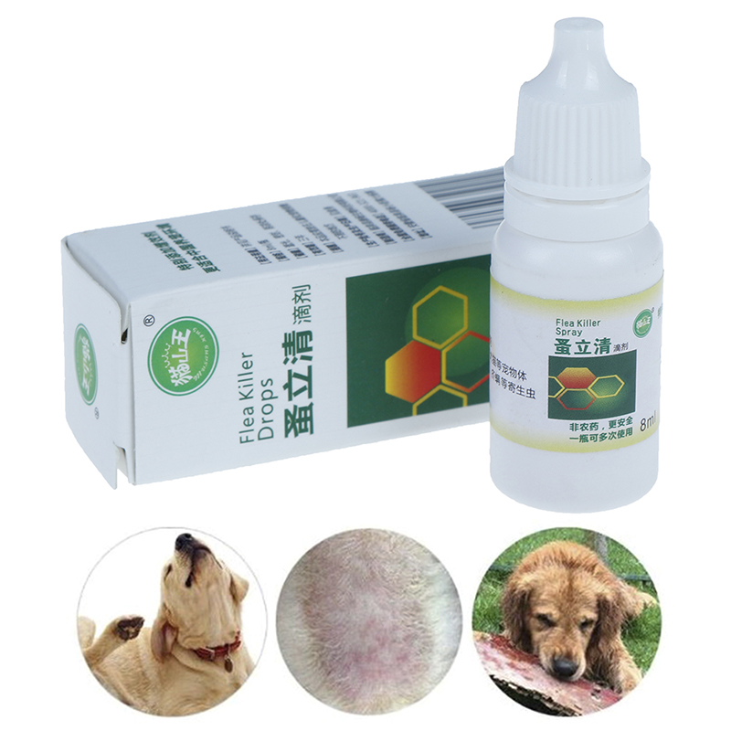 For Dog Cat Puppy Kitten Treatment Pet Dog Cat Anti-flea Drop Insecticide Flea Lice Insect Killer Liquid Pet Insect Killer Spray