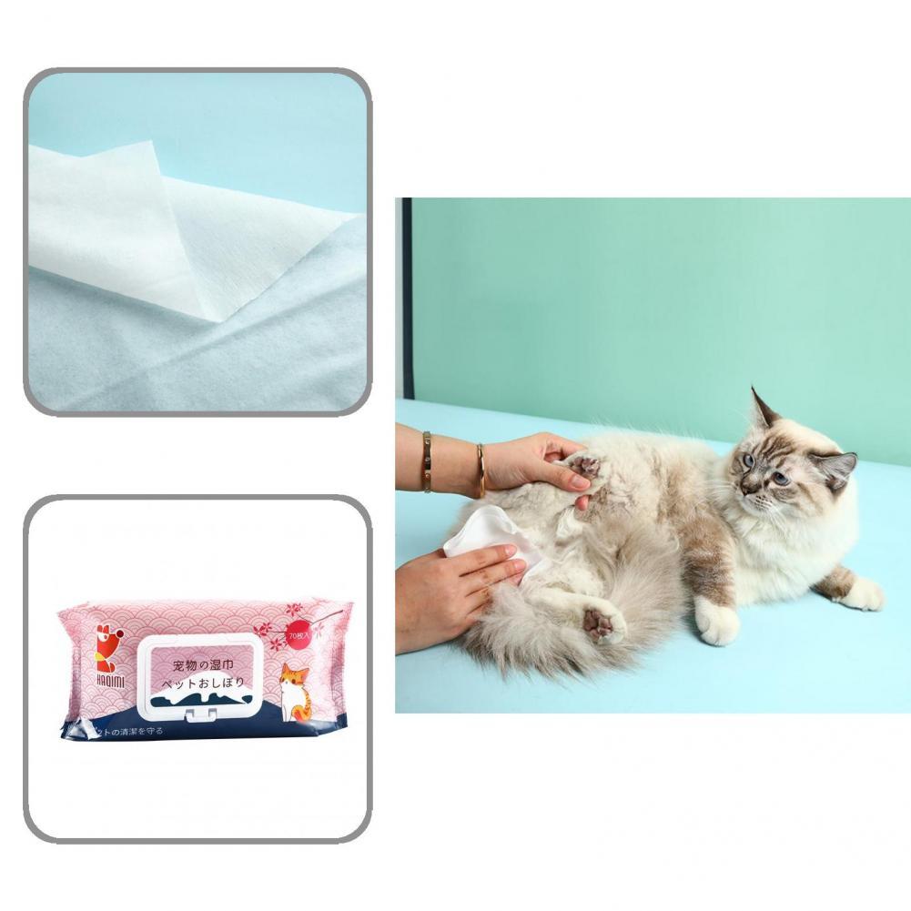 80Pcs/Set Safe Wet Wipes Thick Pet Wipe Comfortable Remove Odor Dogs Purify Cat Grooming Corner Eye Otic Deodorizing Wipes