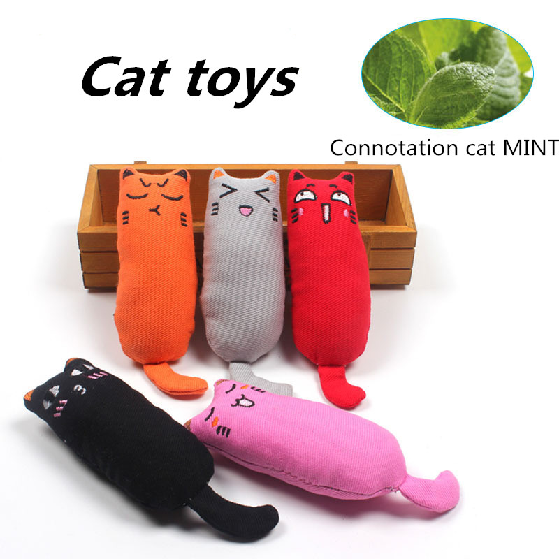 Rustle Sound Catnip Toy Cats Products for Pets Cute Cat Toys for Kitten Teeth Grinding Cat Plush Thumb Pillow Pet Accessories