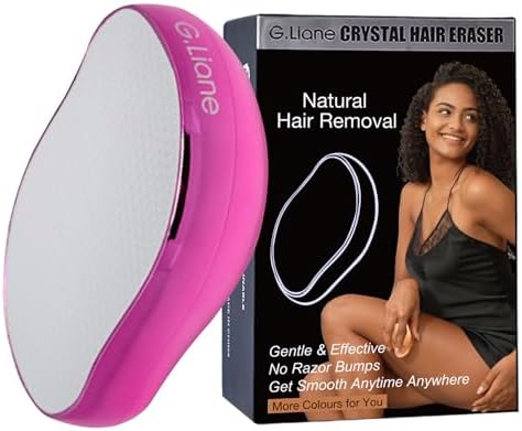 Crystal Hair Eraser,Upgraded Painless Crystal Hair Remover,More Effective Crystal Hair Removal Device and Skin Exfoliation,Easy Body Epilator Depilator for Women and Men(Magenta)