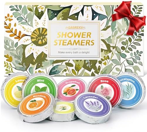 Shower Steamers Aromatherapy 8-Pack Gifts Set - Natural Essential Oil Shower Steamers for Relaxation - Mother's Day, Birthday Presents, Ideal for Stress Relief - Bath Bombs Alternative for Home Spa