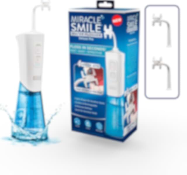 TUREWELL Water Dental Flosser for Teeth/Braces, Water Teeth Cleaner 8 Jet Tips and 10 Pressure Levels, 600ML Large Water Tank Oral Irrigator for Family(Black)