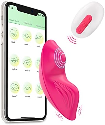 App Remote Control Wearable Panty Clitoral Vibrators, G Spot Butterfly Vibrators with 9 Vibration Massager, Waterproof Magnetic Charging Sex Toys for Women or Couples (Rose)