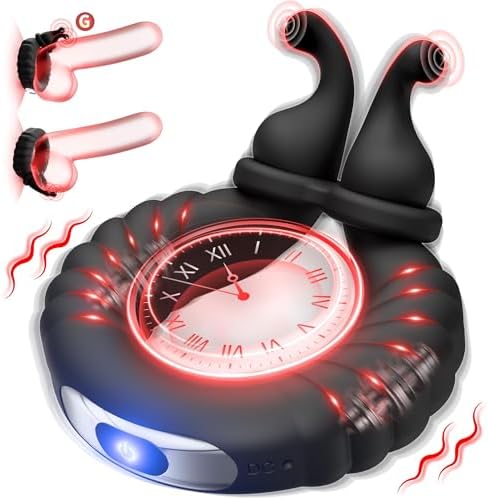 Vibrating Cock Ring, Male Sex Toys for Men Penis Ring Vibrator with 10 Vibrating Patterns, Adult Toys for Men with Ring Clasp, Couples Vibrator with G Spot Clitoris Vibrator, Couple Sex Toy