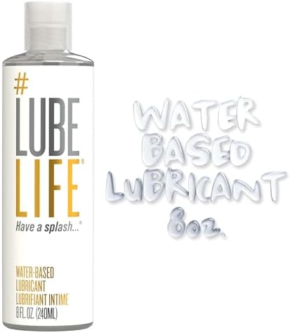 Lube Life Water-Based Personal Lubricant, Lube for Men, Women and Couples, Non-Staining, 8 Fl Oz