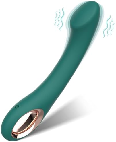 G Spot Vibrator Sex Toys - Ergonomics Curved Clitoral G Spot Anal Stimulator Dildo, Adult Toys with 10 Powerful Vibrating Modes, Soft Silicone Adult Sex Toy for Women Couple (Green)
