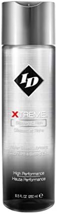 ID Lubricants Xtreme Personal Lubricant Slippery & Rich High Performance Friction Reduction Lube, Water Based, High Energy for High Intensity Sensual Experience, Clear, 8.5 Fl Oz