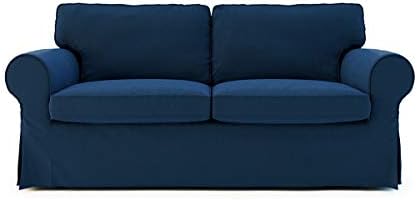 Pre Shrunk Cotton Ektorp Loveseat Sofa Cover for IKEA Two Seater Ektorp Slipcover-NOT fit Uppland Series Sofa