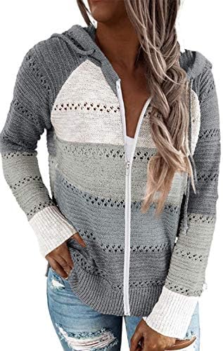 Acelitt Womens Casual Long Sleeve Zip Up Hooded Sweatshirts Hoodies with Pockets, S-XXL