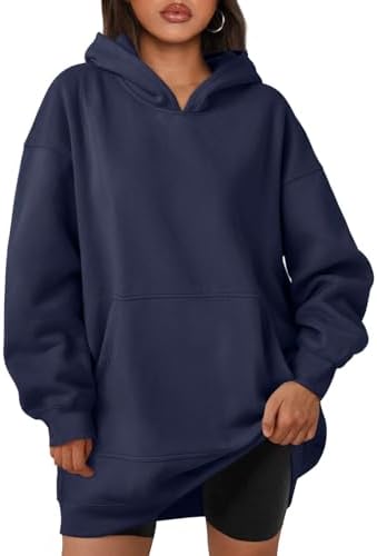 Trendy Queen Womens Hoodies Dresses Oversized Sweatshirts Long Sleeve Tops Fleece Pullover Fall Winter Cute Clothes