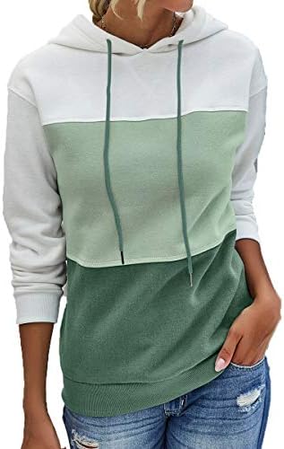 Barlver Womens Zip up Fleece Hoodie Color Block Drawstring Hooded Sweatshirt Sweater Pullover Top with Pockets S-XL