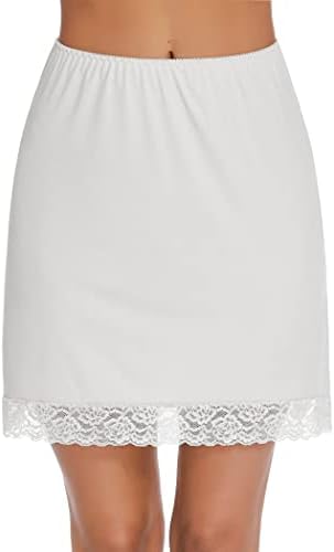 Avidlove Half Slips for Women Underskirt Short Lace Trim Above Knee Half Slip