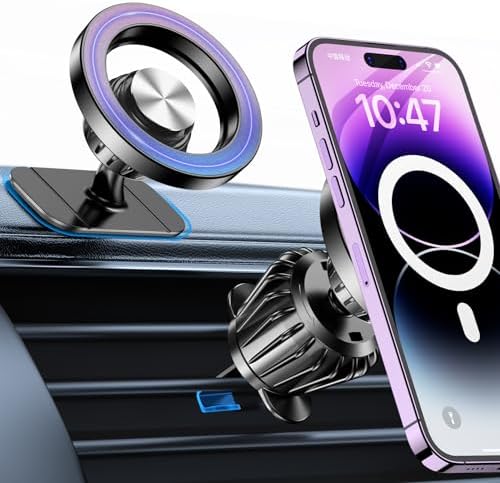for Magsafe Car Mount【20 Strong Magnets】Magnetic Phone Holder for Car Phone Holder Mount Dash【360° 】Phone Holders for Your Car Accessories Cell phone Car Mount For iPhone 15 14 13 12 Pro Max Plus Max