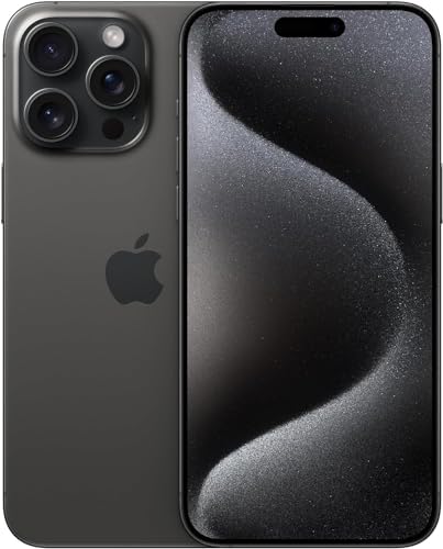 Apple iPhone 15 Pro Max, 512GB, Black Titanium - Unlocked (Renewed)