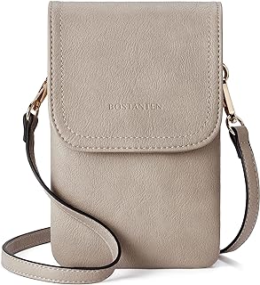 BOSTANTEN Leather Small Crossbody Bags for Women Designer Cell Phone Bag Wallet Purses Adjustable Strap