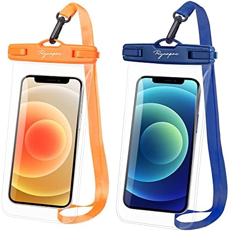 Waterproof Phone Pouch Bag - 7.5in Water Proof Cell Phone Case for Beach Travel Must Haves, Waterproof Phone Holder with Lanyard for iPhone 15 Pro Max Galaxy S23 Pixel 7a, Cruise Essentials