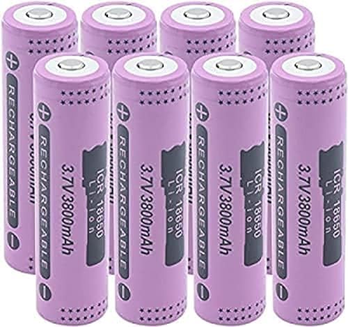 Brand-newRechar Pink 3.7v 3800mah Button Top Li Cell for Pointer Power Bk 8pieces