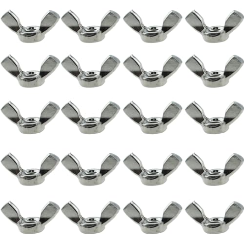 20PCS M5 Wing Nuts Stainless Steel 304 Fastener Parts Hurricane Screws Manual Twist Lugs Butterfly Nuts Used in Mechanical Equipment Electronic Equipment and Communication Equipment
