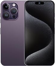 Unlocked Android Phone A15 PROMAX Android 13 Cell Phone with Dynamic Island 6GB+256GB 6800mAh,HD Screen 48MP+108MP Camera Cell Phone with 5G Dual SIM Smart Phone (Purple)