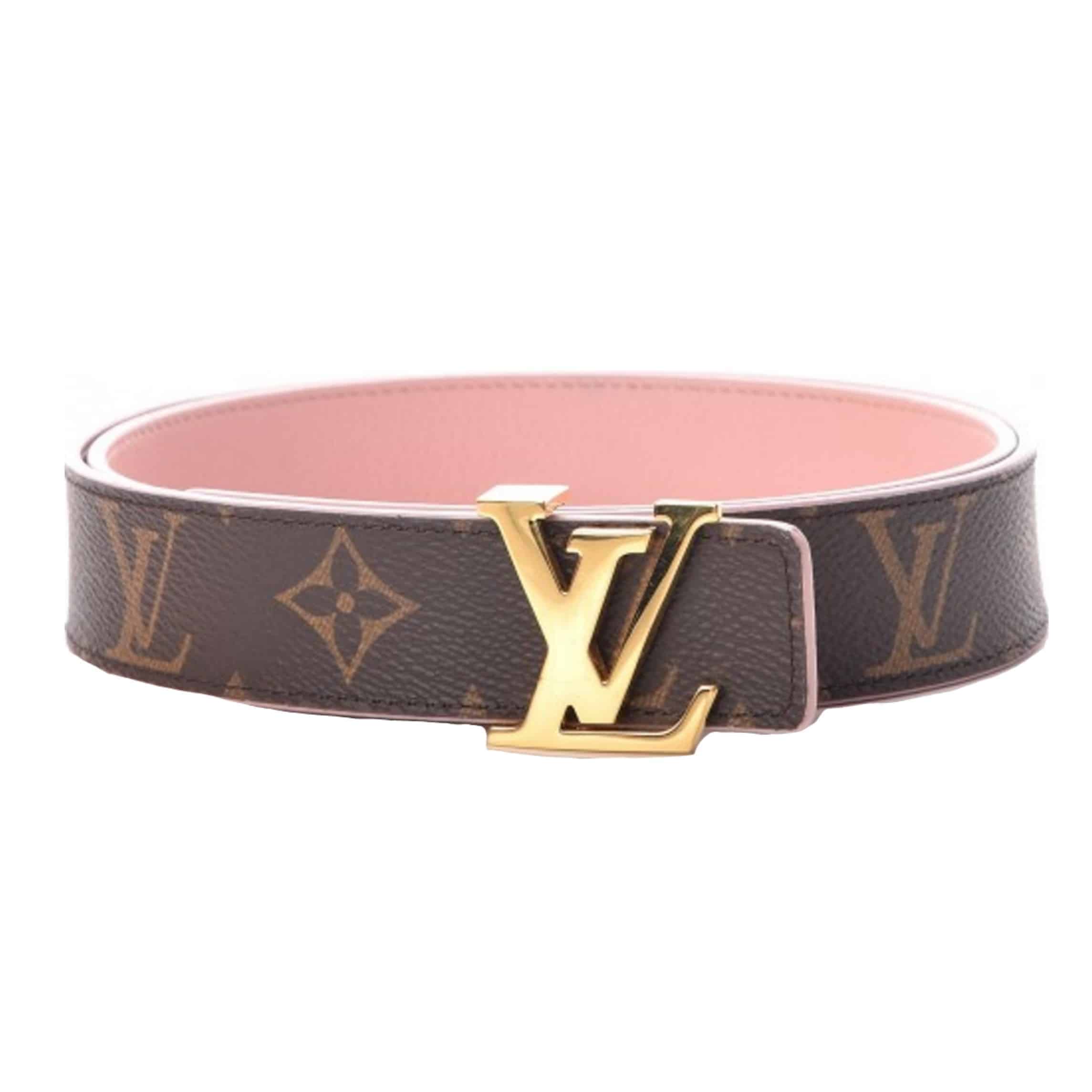 LOUIS VUITTON BELT LV INITIALES REVERSIBLE MONOGRAM ROSE POUDRE – B33