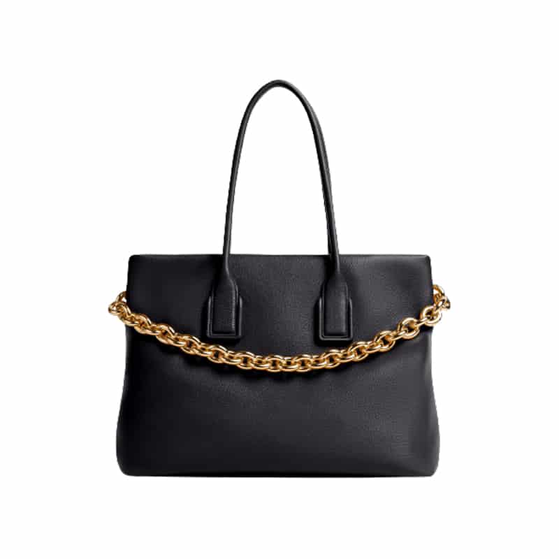 BOTTEGA VENETA WOMEN’S CHAIN TOTE IN BLACK – WBV19