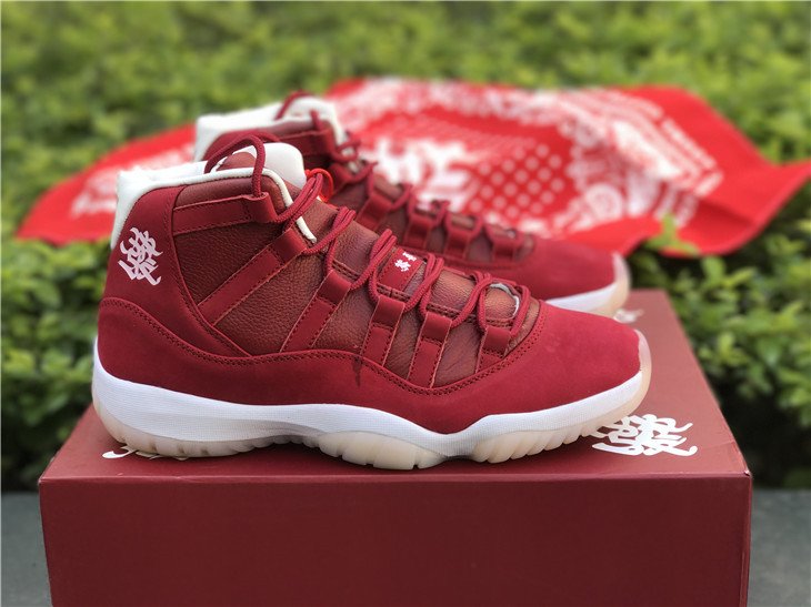 PK CUSTOM AIR JORDAN 11 CHINESE NEW YEAR RED